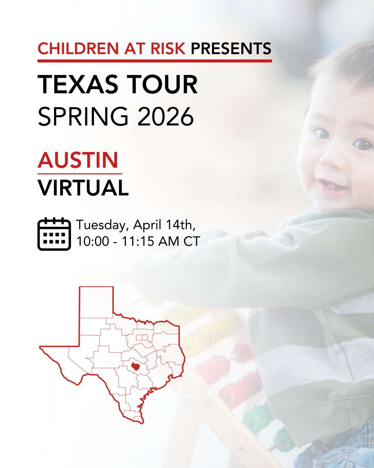 Austin Spring 2026 Texas Tour CHILDREN AT RISK AUSTIN Social 1280x1600 